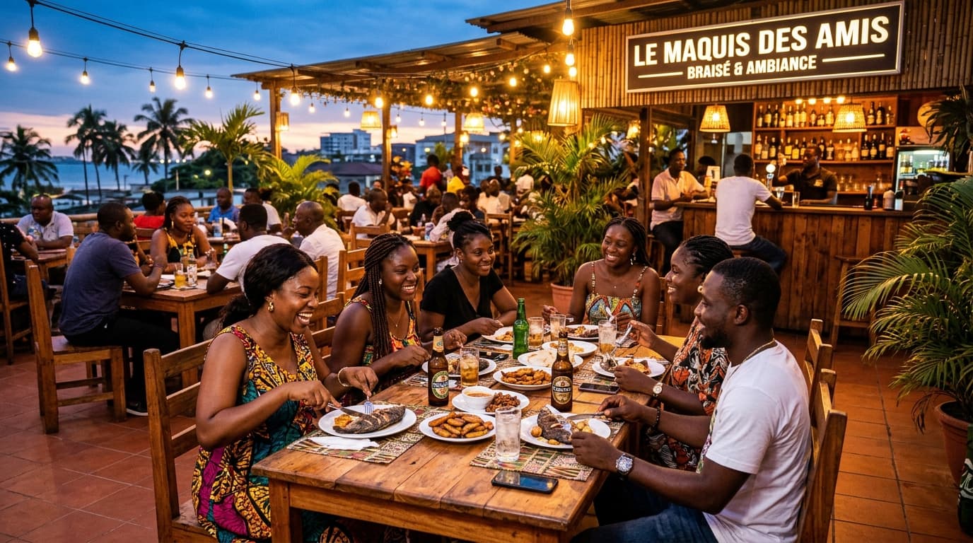 Maquis, bar terrasse et restaurant grillades à Libreville